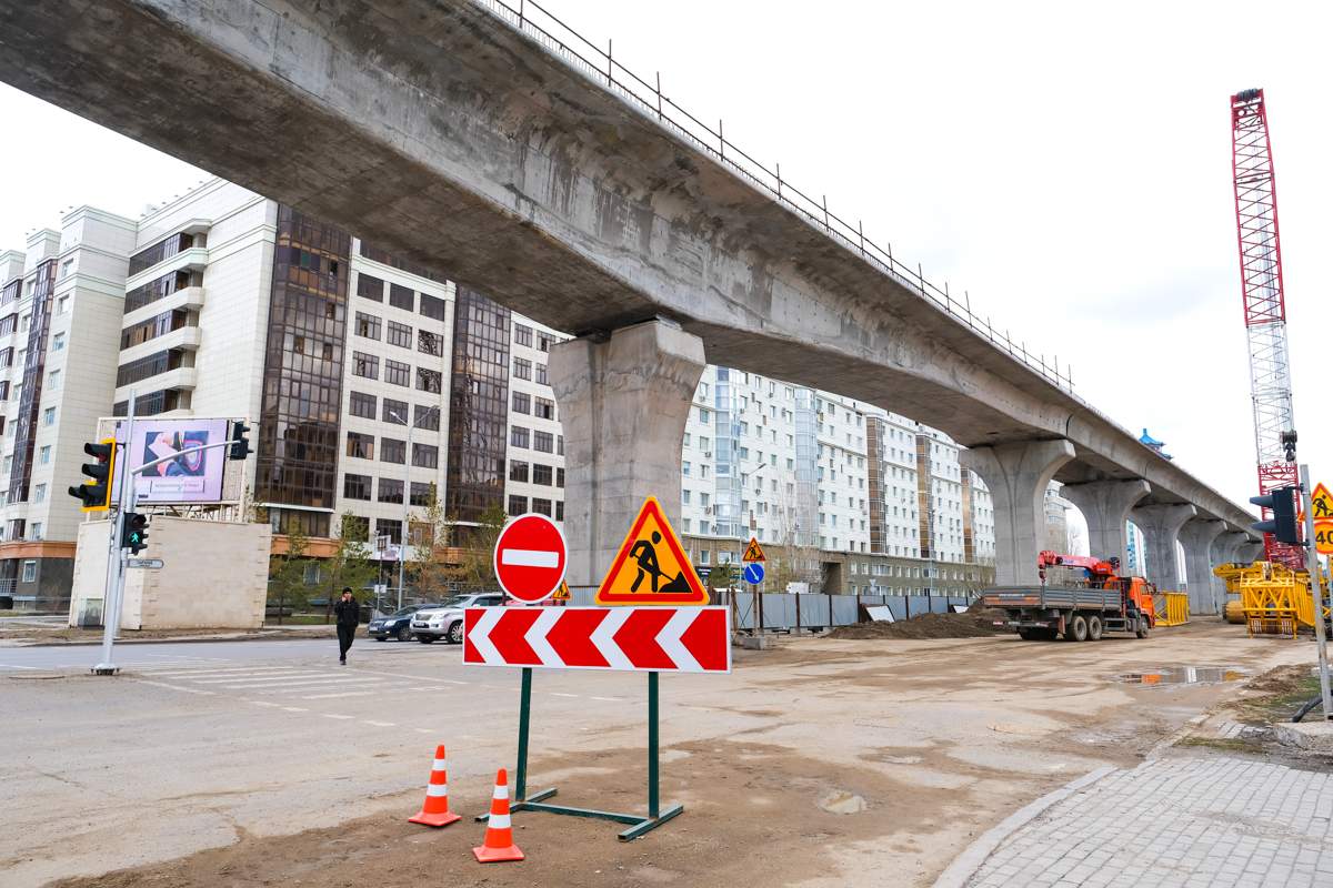 Строительство LRT: в Астане вновь закроют съезд по улице Сыганак