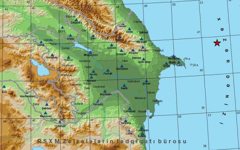 Землетрясение в Каспийском море: магнитуда 3,2