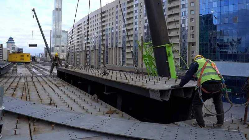 В Астане перекроют дорогу для демонтажа временных конструкций LRT