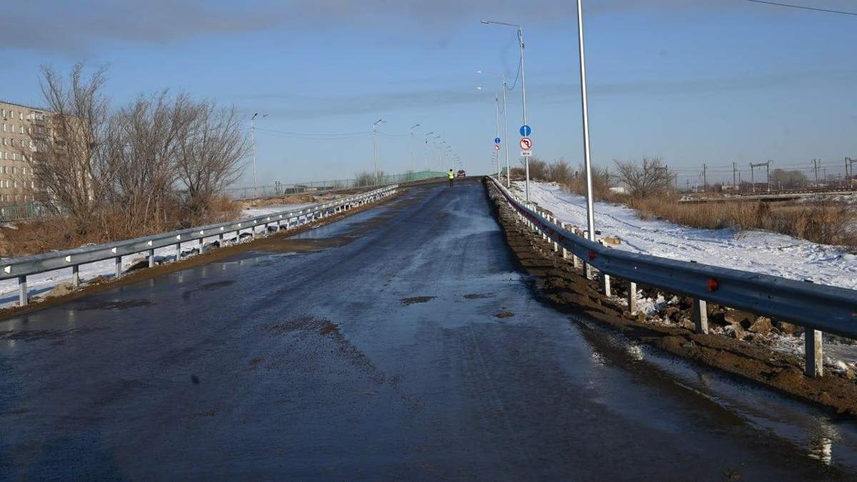 Новую дорогу и мост открыли в Кокшетау