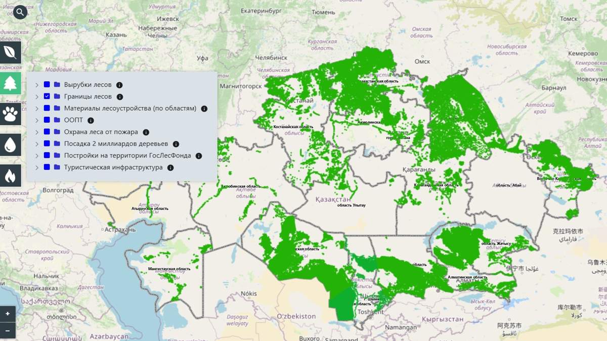 В Минэкологии разработана Интерактивная карта природных ресурсов Казахстана