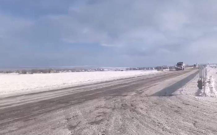 Трассу закрыли в Жамбылской области