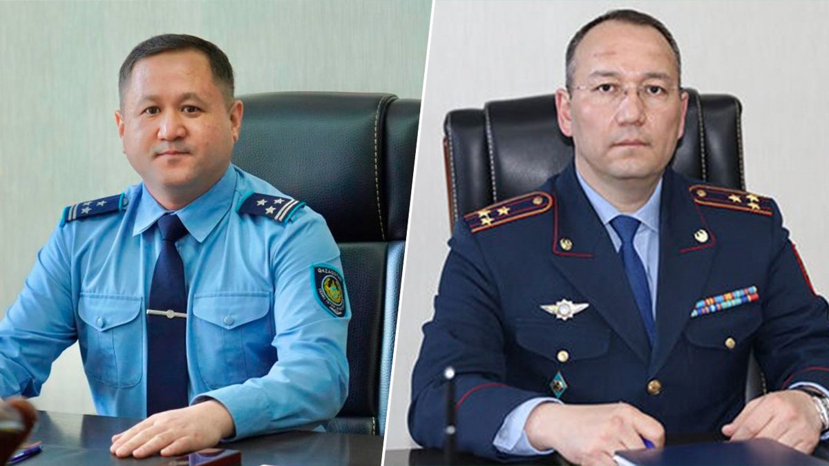 Ротация в департаментах полиции Шымкента и Туркестанской области