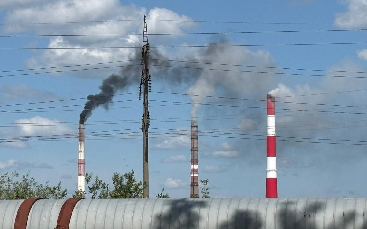 Новая дымовая труба ТЭЦ-2 Петропавловска готова к эксплуатации