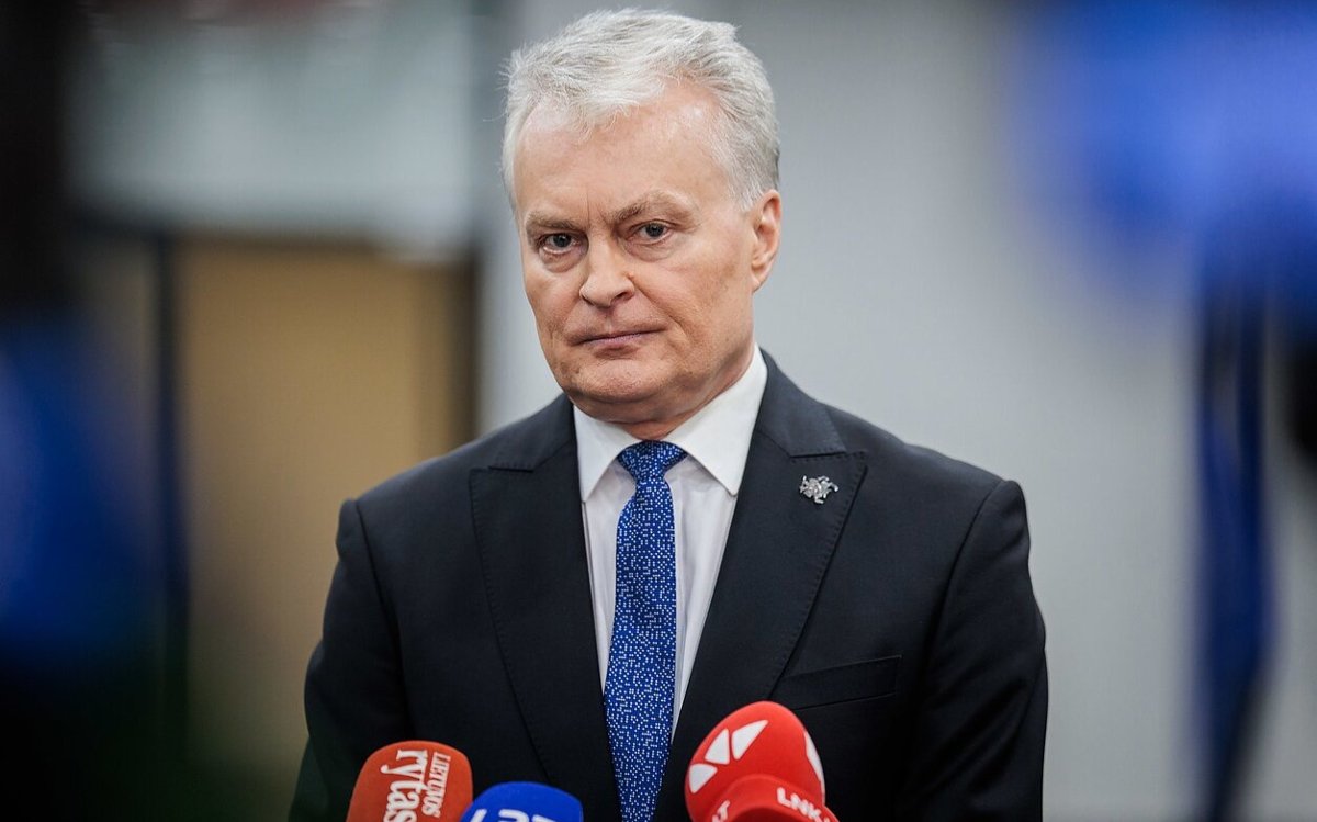 Самолет с президентом Литвы не смог вовремя совершить посадку из-за дрона