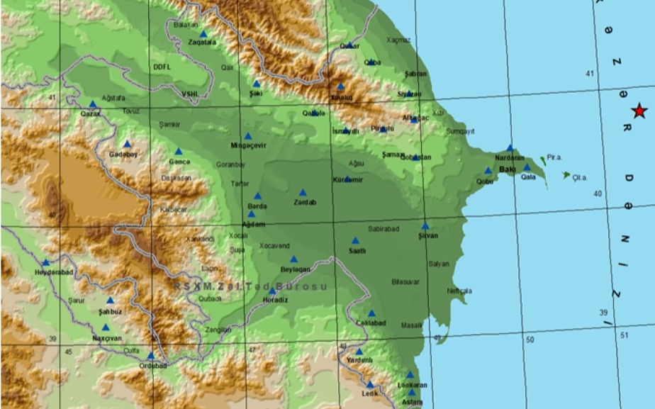 В Каспийском море зафиксировано землетрясение