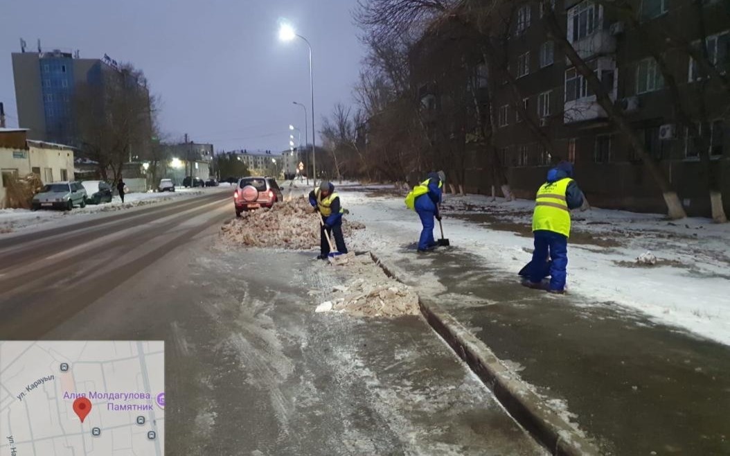 14,4 кубометров снега вывезли из Астаны за день