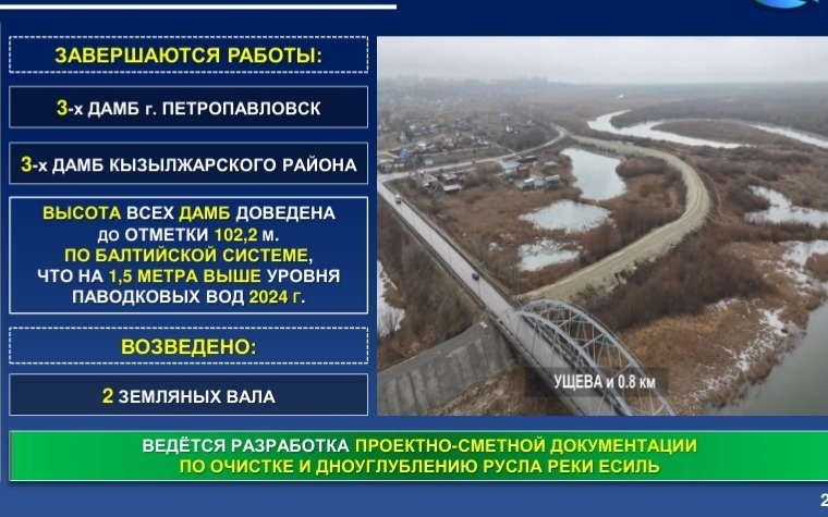 Дамбы 102,2 метра: как защищают Петропавловск и пригороды от паводков