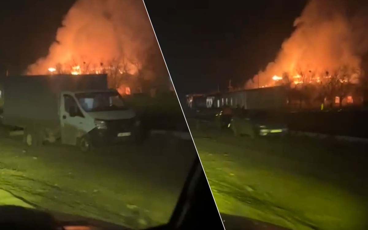 Взрыв в придорожном кафе: в Шетском районе вспыхнул масштабный пожар