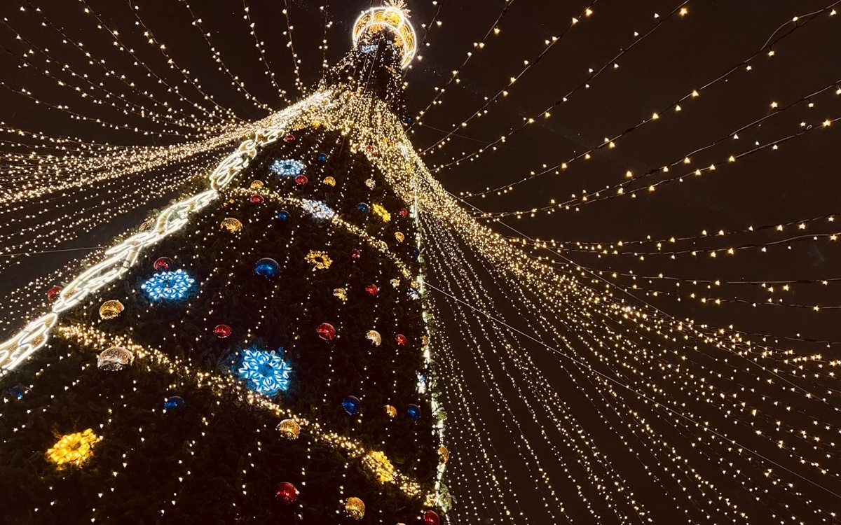 Главную елку зажгли на центральной площади Павлодара