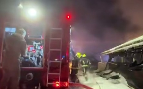 Цех по мойке ковров горел в Астане