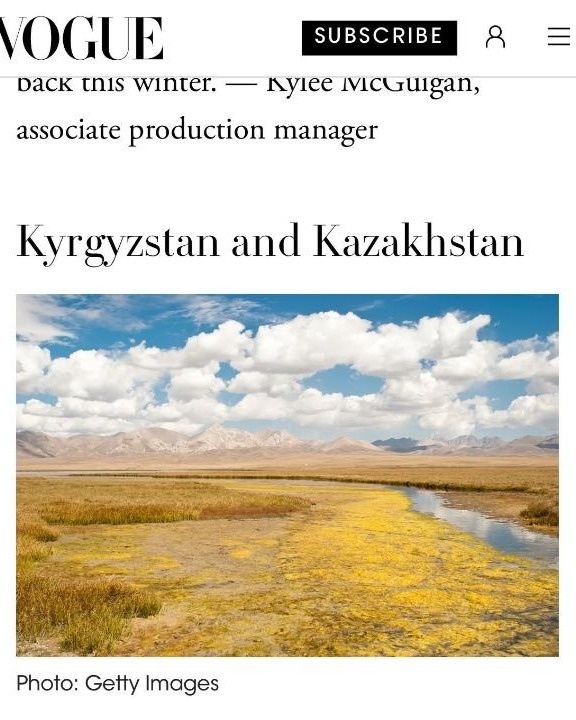 Казахстан вошел в топ-14 туристических направлений Vogue