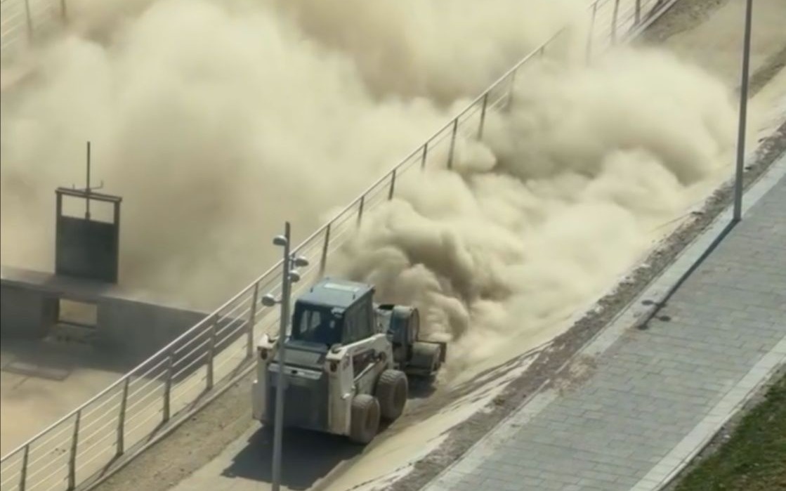 Подрядчика оштрафуют за пыльную работу на Большой Алматинке