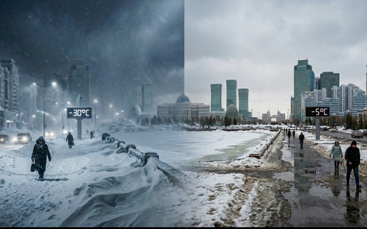 Насколько «смягчилась» зима в Астане за 27 лет — ответ Казгидромета