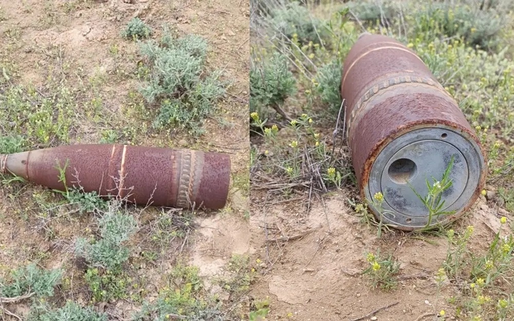 Неразорвавшийся боеприпас нашли в степи близ Актау