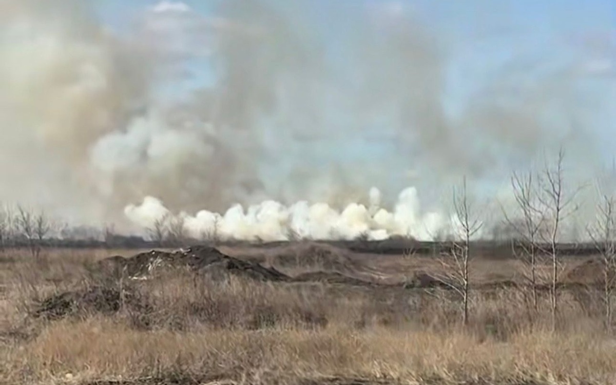 Дроны задействовали для предупреждения пожаров в СКО