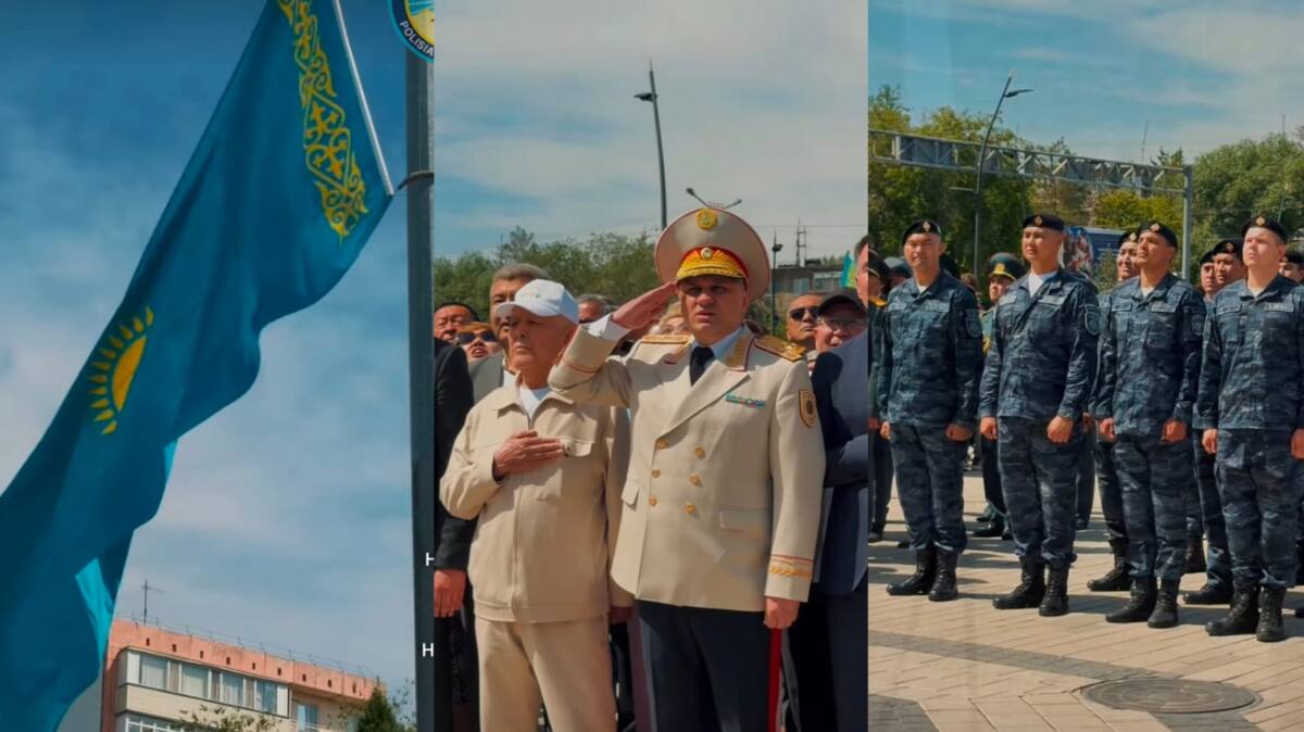 Полиция Павлодарской области исполнила гимн Казахстана