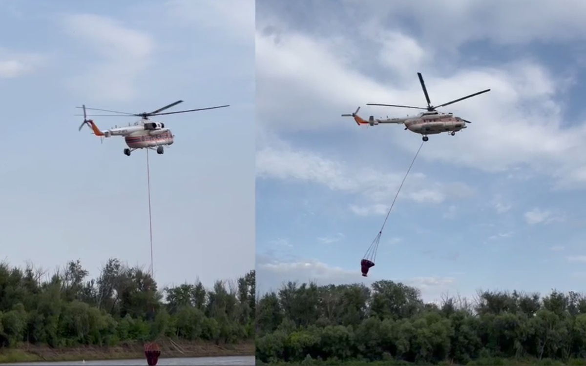 МЧС: на пожар в ЗКО сбросили 68 тонн воды