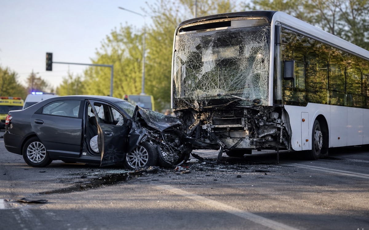 В Караганде в ДТП с автобусом погиб пассажир