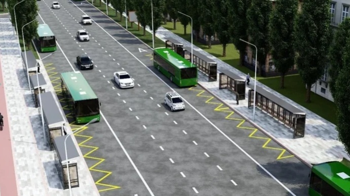 Строительство линии BRT на проспекте Райымбека в Алматы