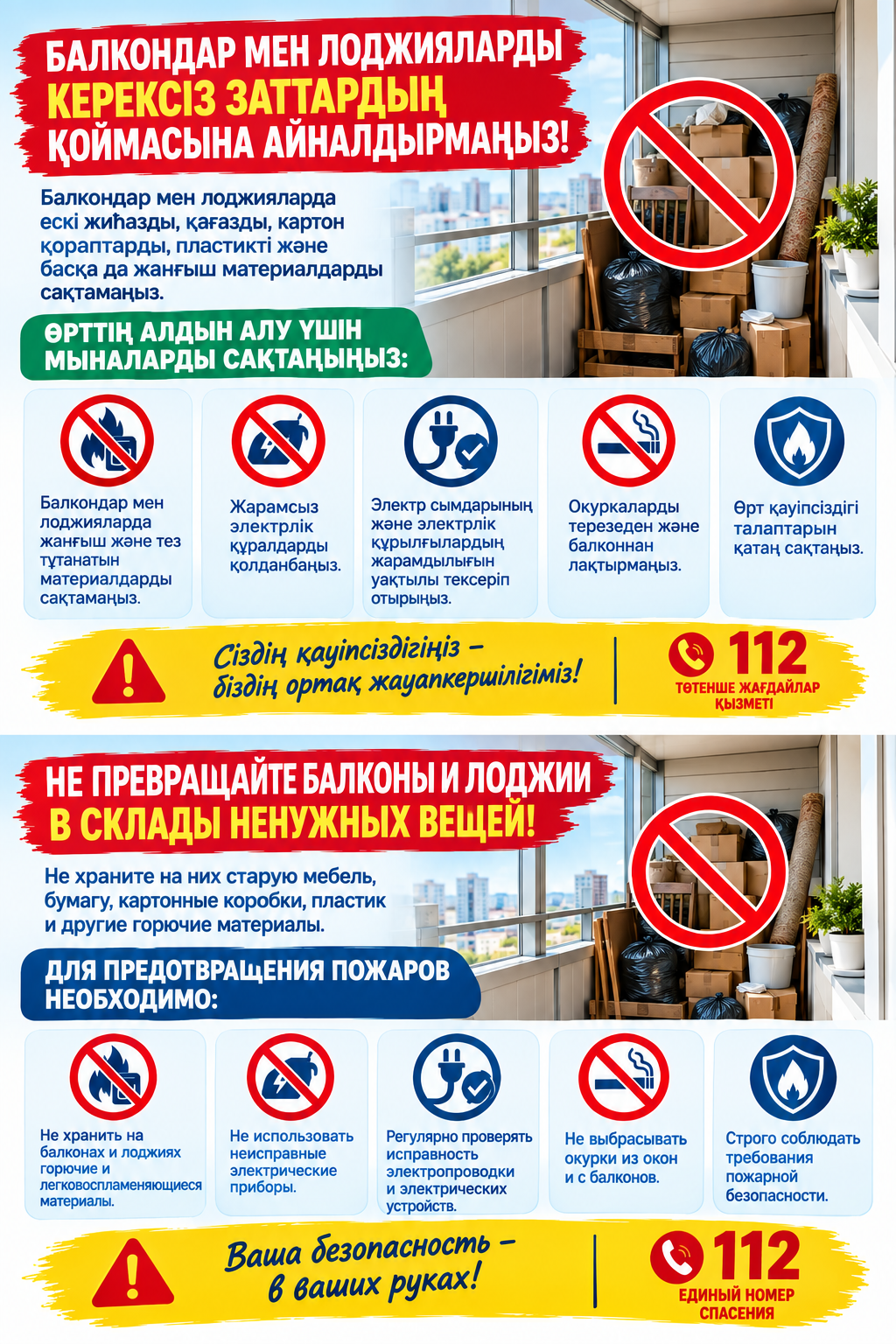 Жителям напомнили: балкон не место для хранения